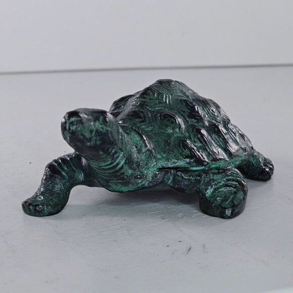 Andrea By Sadek Turtle Figurine Brass Bronze Colored India - Picture 2 of 8